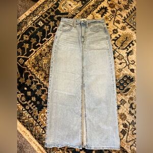 Universal Thread Light Wash High-Waist Denim Maxi Skirt